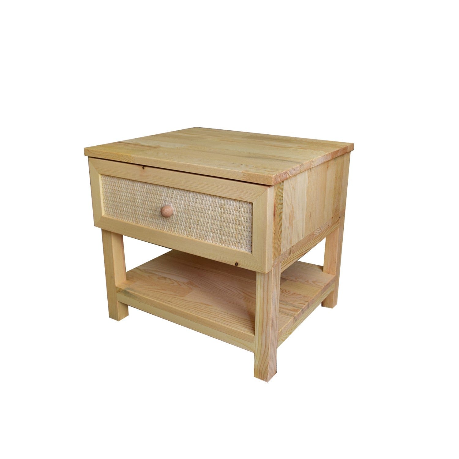 Asir Noptiera din lemn, cu 1 sertar, Spar Pin, l50xA40xH45 cm