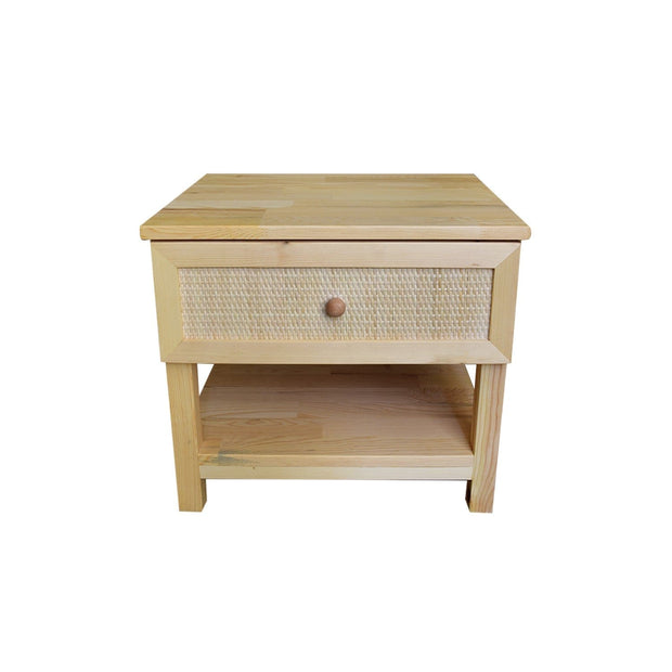 Asir Noptiera din lemn, cu 1 sertar, Spar Pin, l50xA40xH45 cm