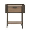 Noptiera din lemn, cu 1 sertar, Toronto Gri / Maro, l50,5xA41xH60 cm (1)