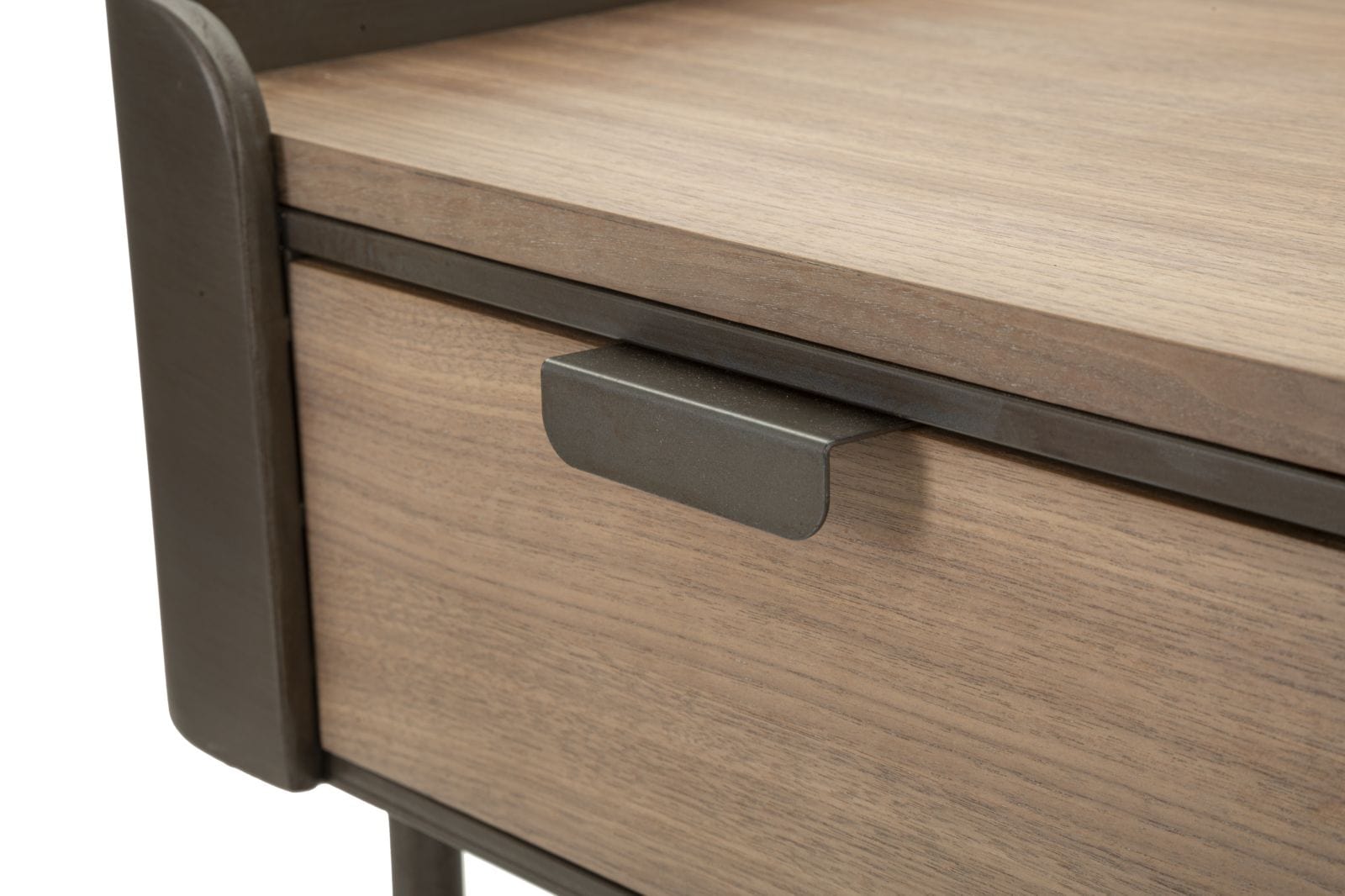 Noptiera din lemn, cu 1 sertar, Toronto Gri / Maro, l50,5xA41xH60 cm (4)