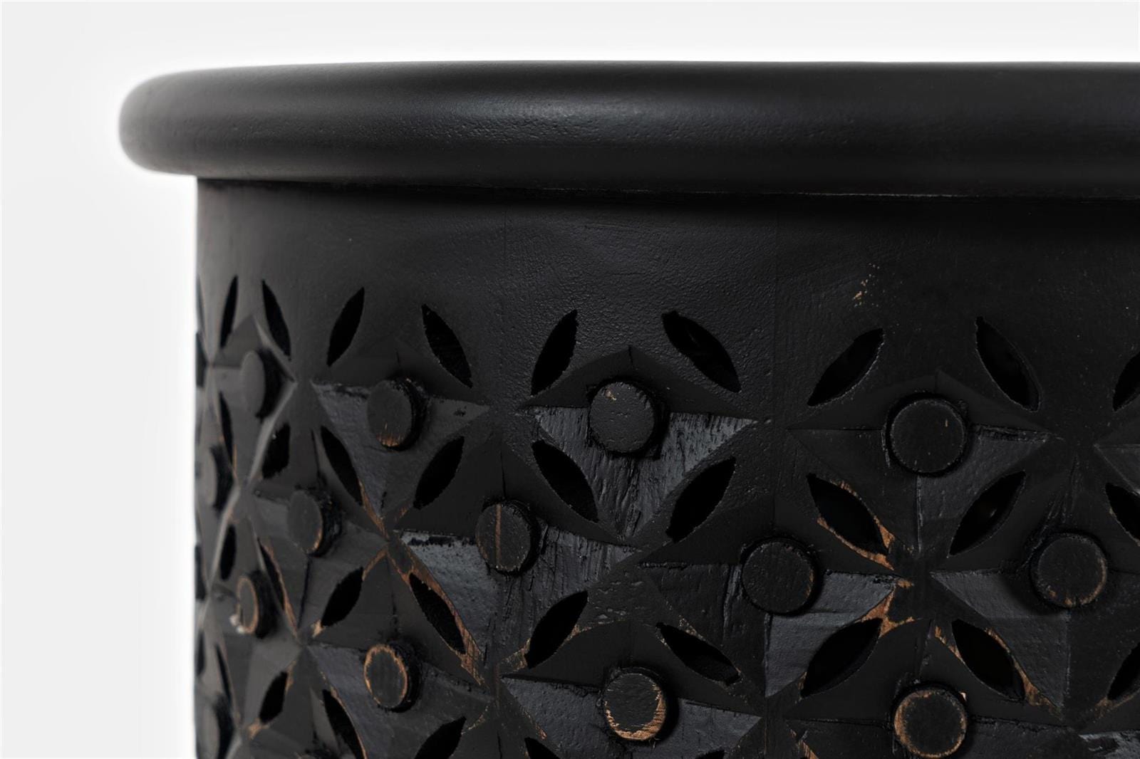 Noptiera din lemn de mango, Avola AV1730-17AB Negru, l43xA43xH59 cm (2)