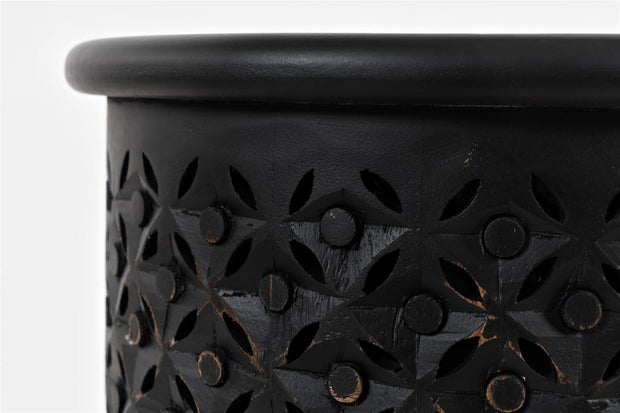 Noptiera din lemn de mango, Avola AV1730-17AB Negru, l43xA43xH59 cm (2)