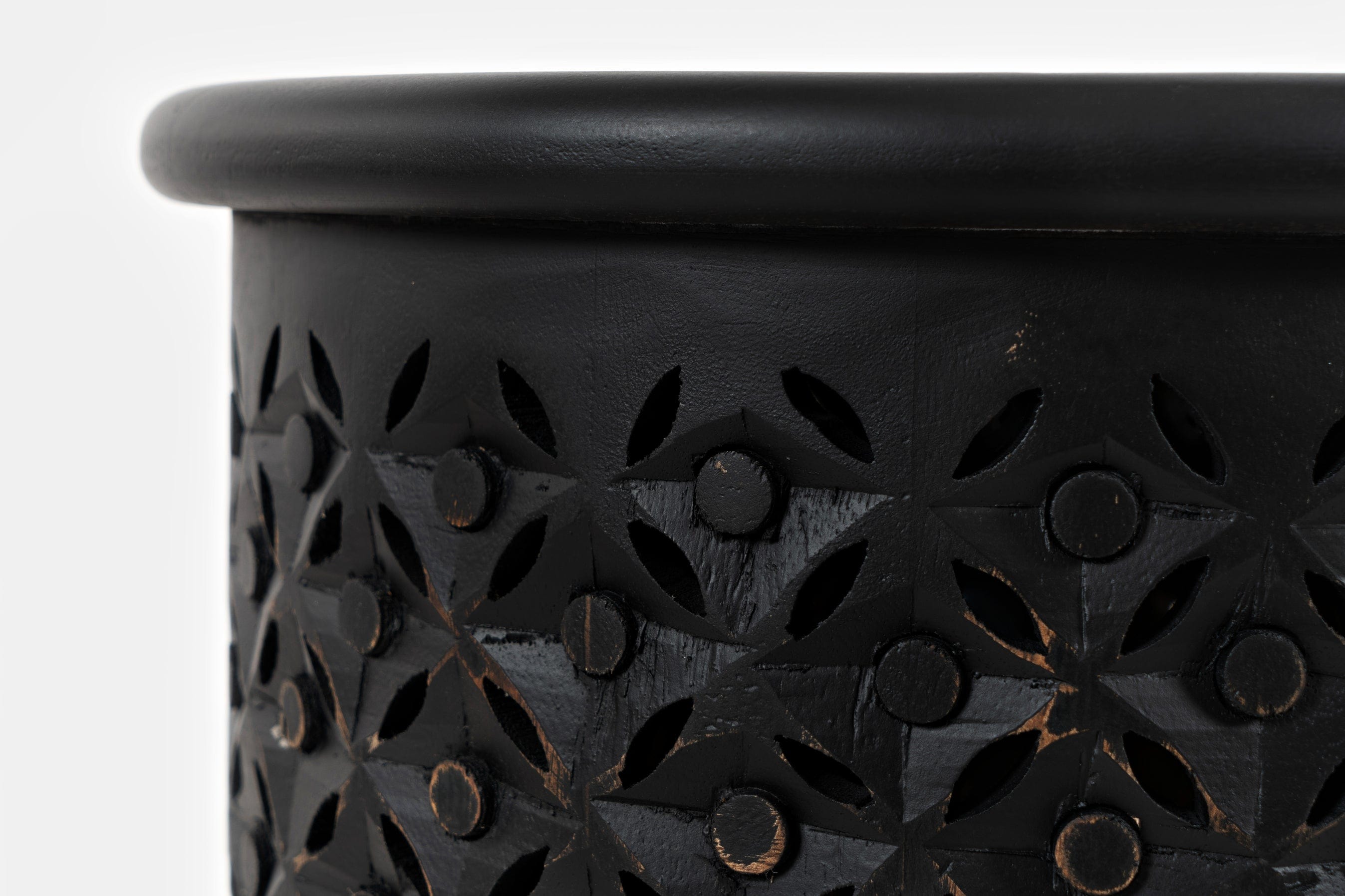 Noptiera din lemn de mango, Avola AV1730-17AB Negru, l43xA43xH59 cm (5)