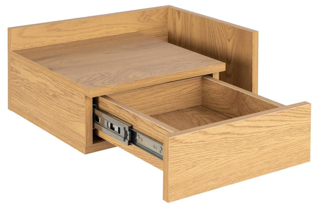 Noptiera din MDF, cu 1 sertar, Ashlan Stejar, l40xA32xH16,5 cm (5)