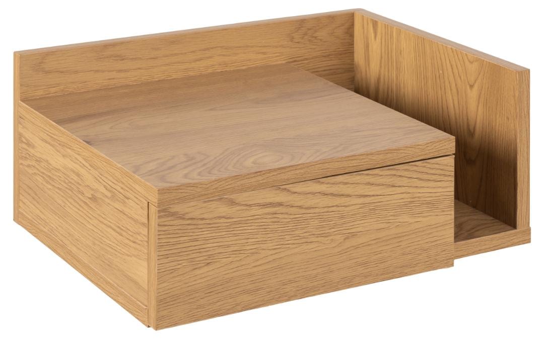 Noptiera din MDF, cu 1 sertar, Ashlan Stejar, l40xA32xH16,5 cm (8)