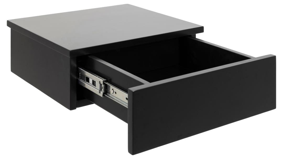 Noptiera din MDF, cu 1 sertar, Avignon Negru, l37xA32xH13 cm (2)