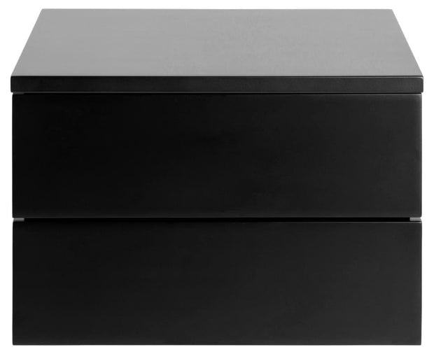 Actona Noptiera din MDF, cu 2 sertare, Avignon Negru, l37xA32xH24,6 cm