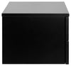 Actona Noptiera din MDF, cu 2 sertare, Avignon Negru, l37xA32xH24,6 cm