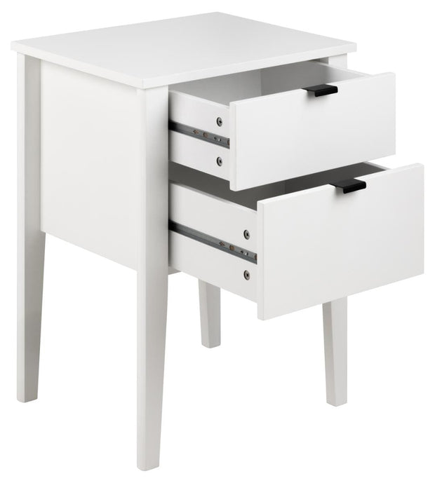 Noptiera din MDF, cu 2 sertare, Sleepy Alb / Alb, l48xA40xH65 cm (2)