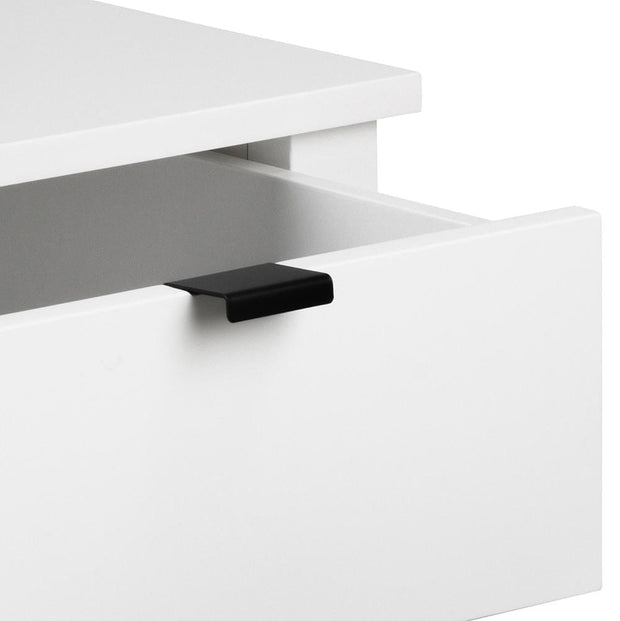 Noptiera din MDF, cu 2 sertare, Sleepy Alb / Alb, l48xA40xH65 cm (5)