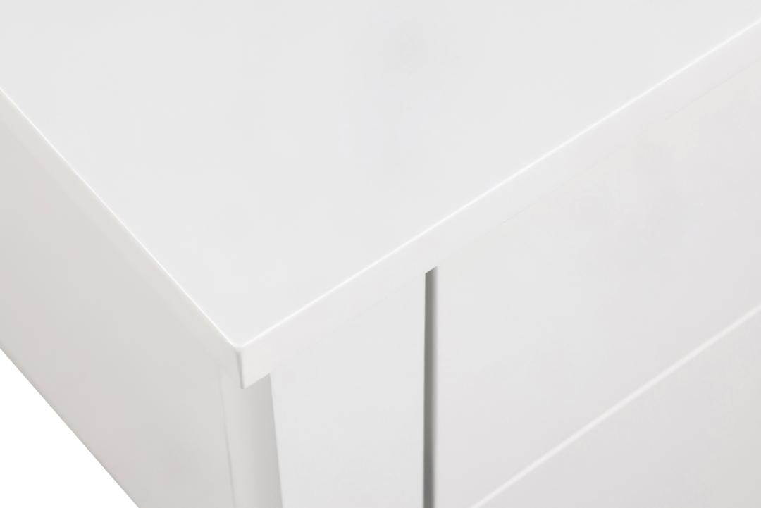 Noptiera din MDF, cu 2 sertare, Sleepy Alb / Alb, l48xA40xH65 cm (6)