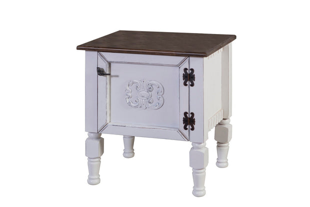 Asir Noptiera din MDF si lemn, cu 1 usa, Ada Negru, l50xA52xH40 cm