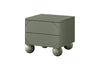 Bogart Noptiera din MDF si lemn, cu 2 sertare, Sonatia 45-2SZ Verde Olive, l45xA45xH47 cm