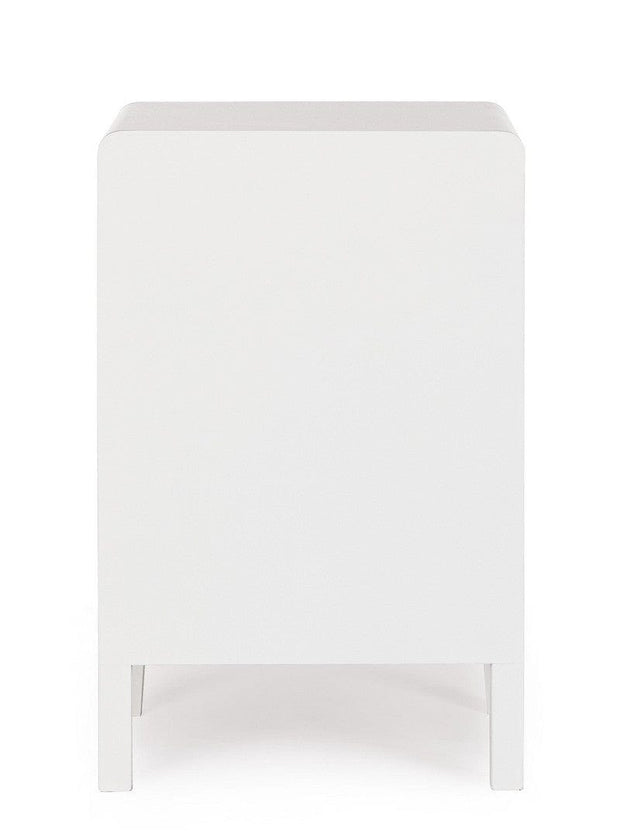 Noptiera din MDF si lemn, cu 3 sertare, Charley Alb / Natural, l40xA30xH62 cm (3)