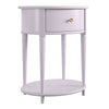Dorel Home Noptiera din MDF si lemn de cauciuc, cu 1 sertar, Aurora Violet, l55xA45xH66 cm