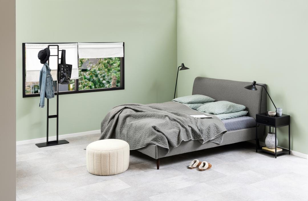 Noptiera din MDF si metal, cu 1 sertar, Seaford Antracit / Negru, l42xA35xH63 cm (11)