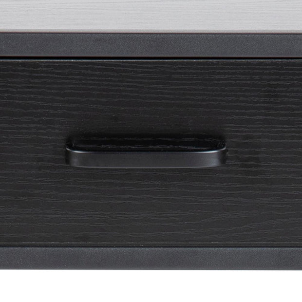 Noptiera din MDF si metal, cu 1 sertar, Seaford Antracit / Negru, l42xA35xH63 cm (4)