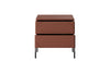 Bogart Noptiera din MDF si metal, cu 2 sertare, Sonatia 45-2SZ Burgundy / Negru, l49xA45xH55 cm