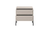 Bogart Noptiera din MDF si metal, cu 2 sertare, Sonatia 45-2SZ Crem / Negru, l49xA45xH55 cm