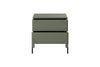 Bogart Noptiera din MDF si metal, cu 2 sertare, Sonatia 45-2SZ Verde Olive / Negru, l49xA45xH55 cm