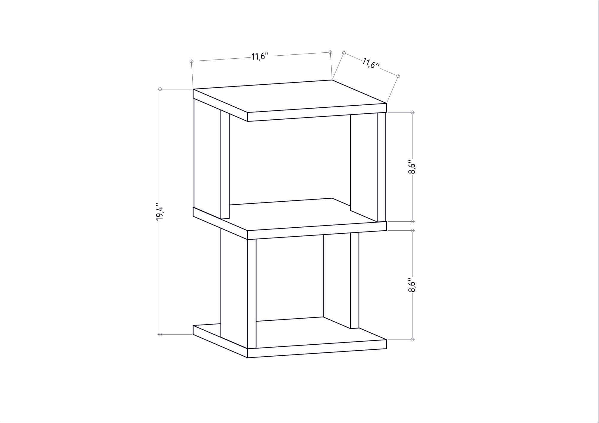 Noptiera din pal, Carter Alb / Stejar, l29,6xA29,6xH49,4 cm (5)