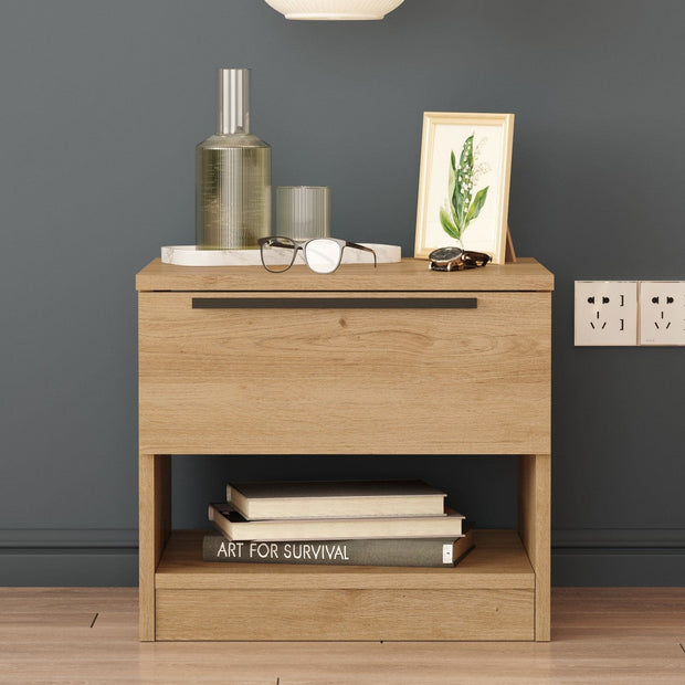 Asir Noptiera din pal, cu 1 sertar, Lili 3-S Nuc, l49,7xA41,9xH44,5 cm