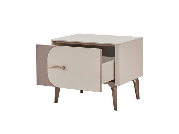 Noptiera din pal, cu 1 sertar, Nicole Dreapta Crem, l58,6xA46,6xH50,3 cm (4)