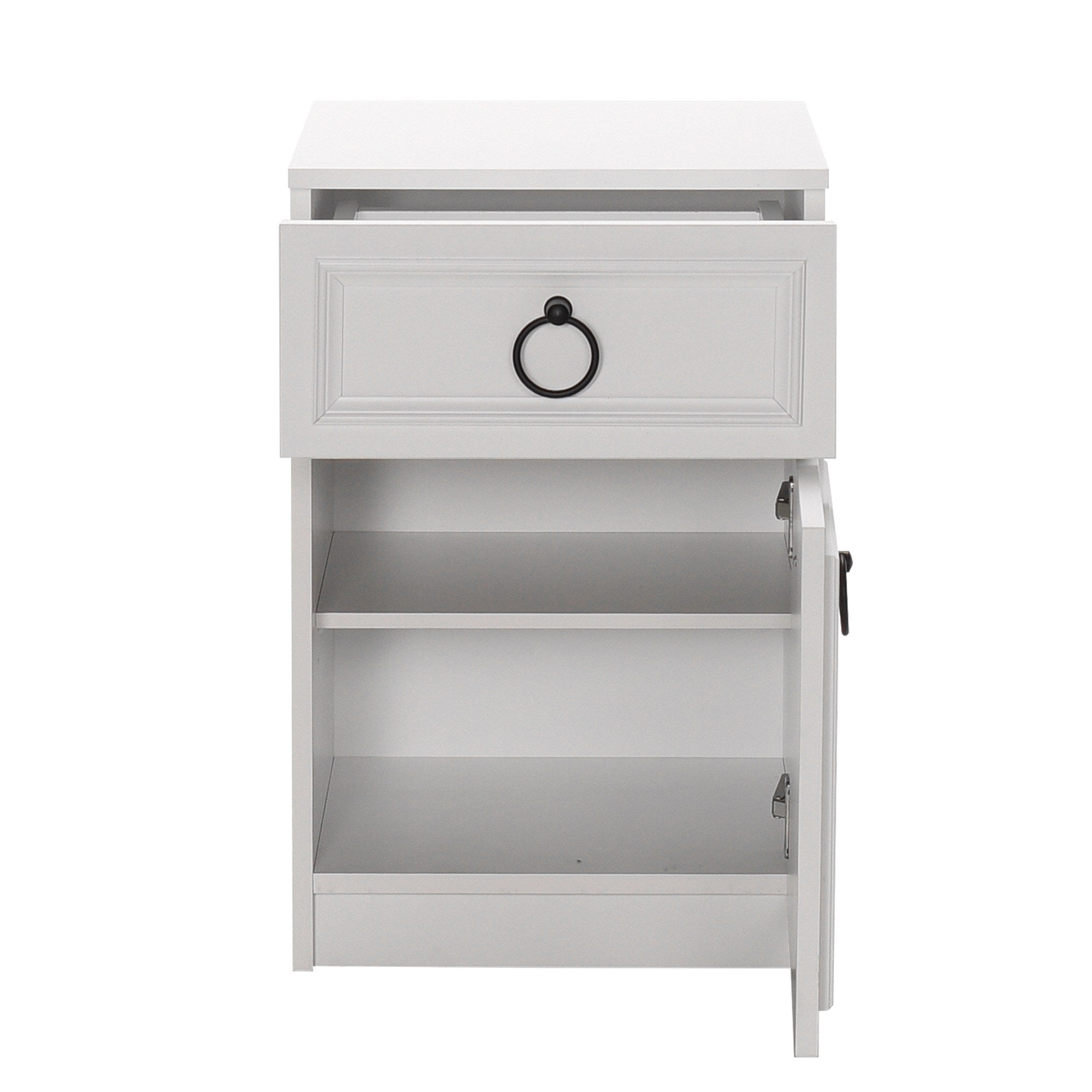 Asir Noptiera din pal, cu 1 sertar si 1 usa, Komodo 1311 Alb, l40xA38xH63 cm