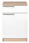 Asir Noptiera din pal, cu 1 sertar si 1 usa, Komodo 711 Stejar Sonoma / Alb, l40xA38xH63 cm
