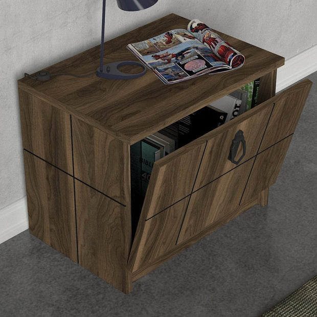 Asir Noptiera din pal, cu 1 usa, Lost Nuc, l49xA35xH41 cm