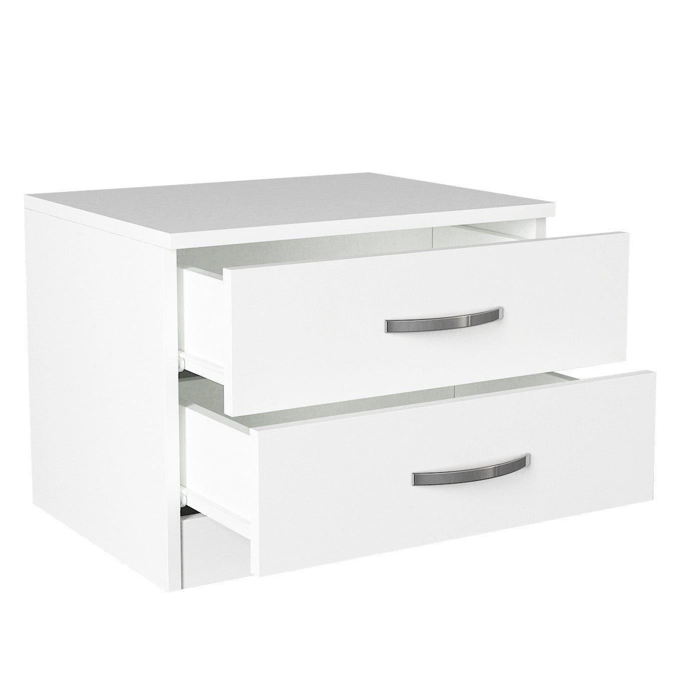 Asir Noptiera din pal, cu 2 sertare, Diva V2 Alb, l55xA44xH41,9 cm