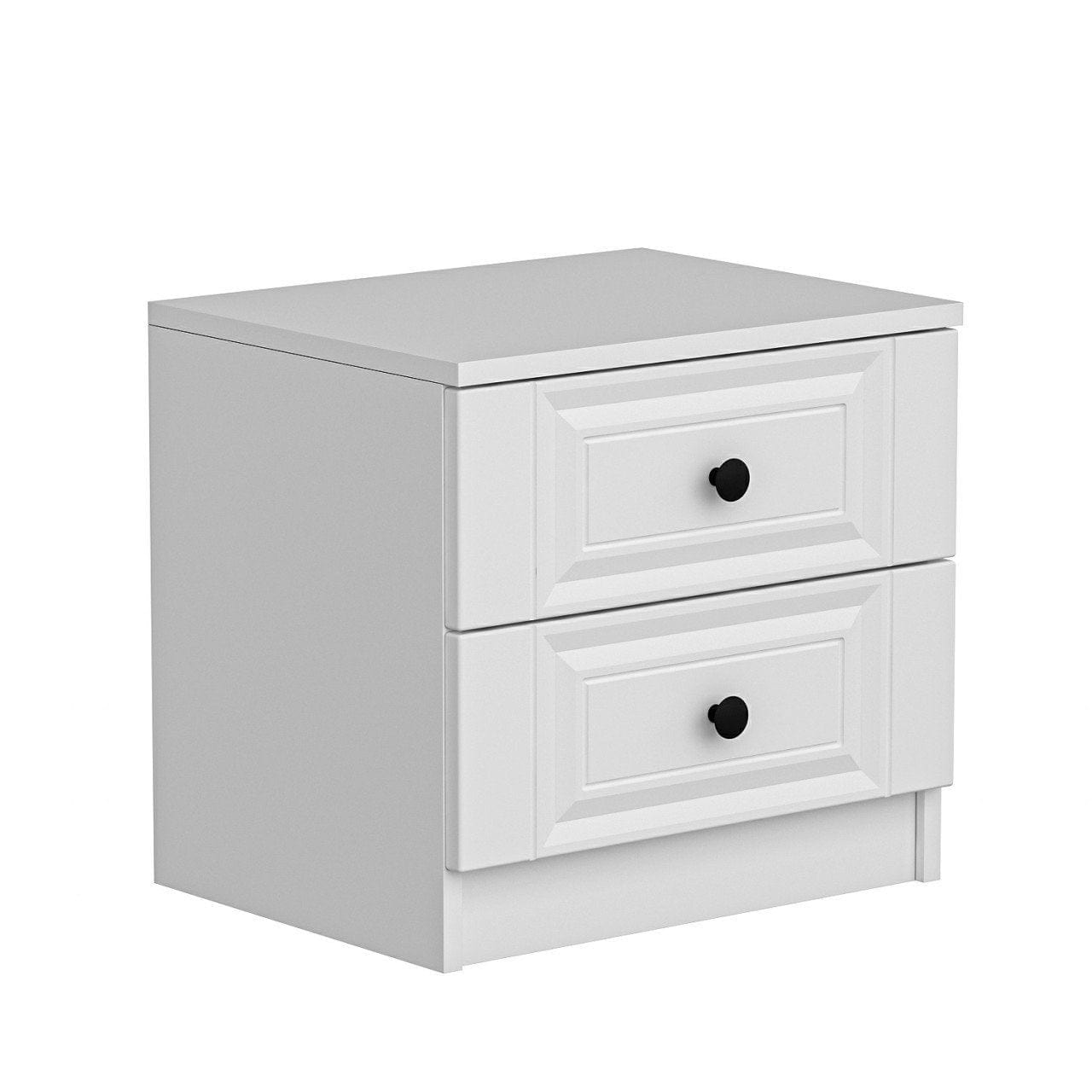 Asir Noptiera din pal, cu 2 sertare, Kale 4923 Alb, l54xA47xH40 cm