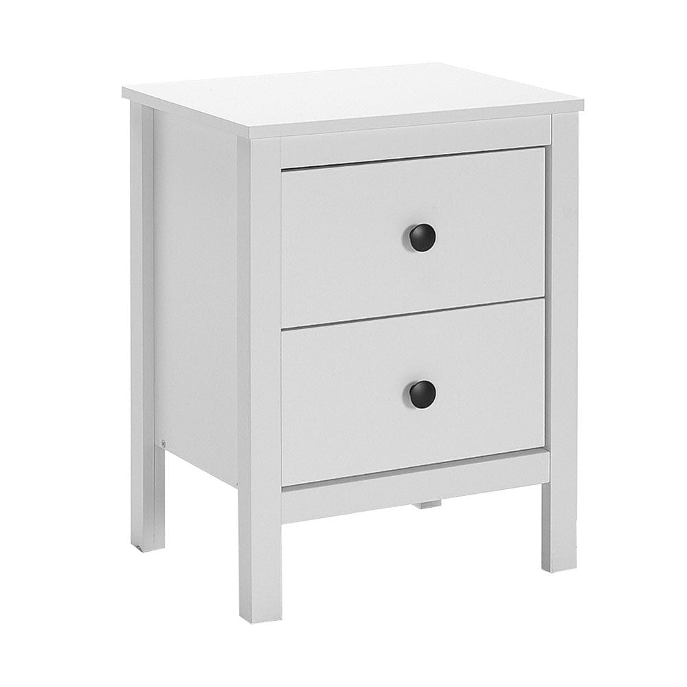 Asir Noptiera din pal, cu 2 sertare, Komodo 992 Alb, l46xA44xH66 cm