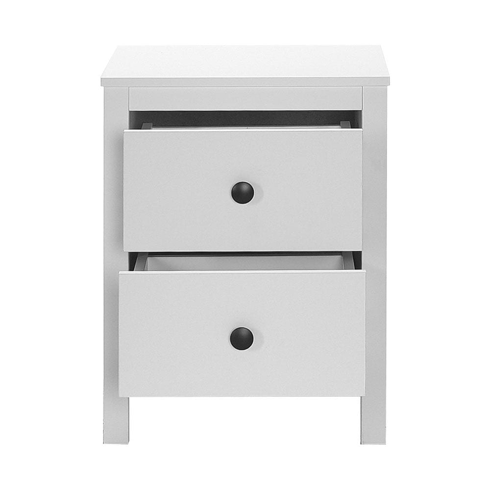 Asir Noptiera din pal, cu 2 sertare, Komodo 992 Alb, l46xA44xH66 cm