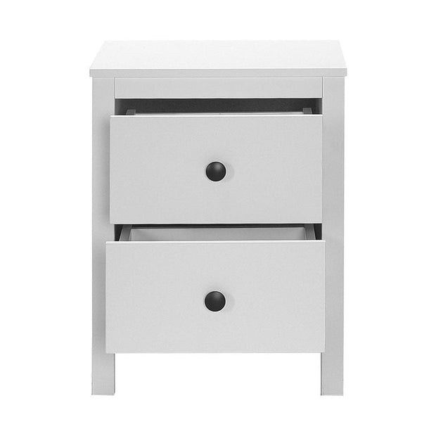Asir Noptiera din pal, cu 2 sertare, Komodo 992 Alb, l46xA44xH66 cm