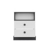 Asir Noptiera din pal, cu 2 sertare, Life Antracit / Alb, l62xA42xH62 cm