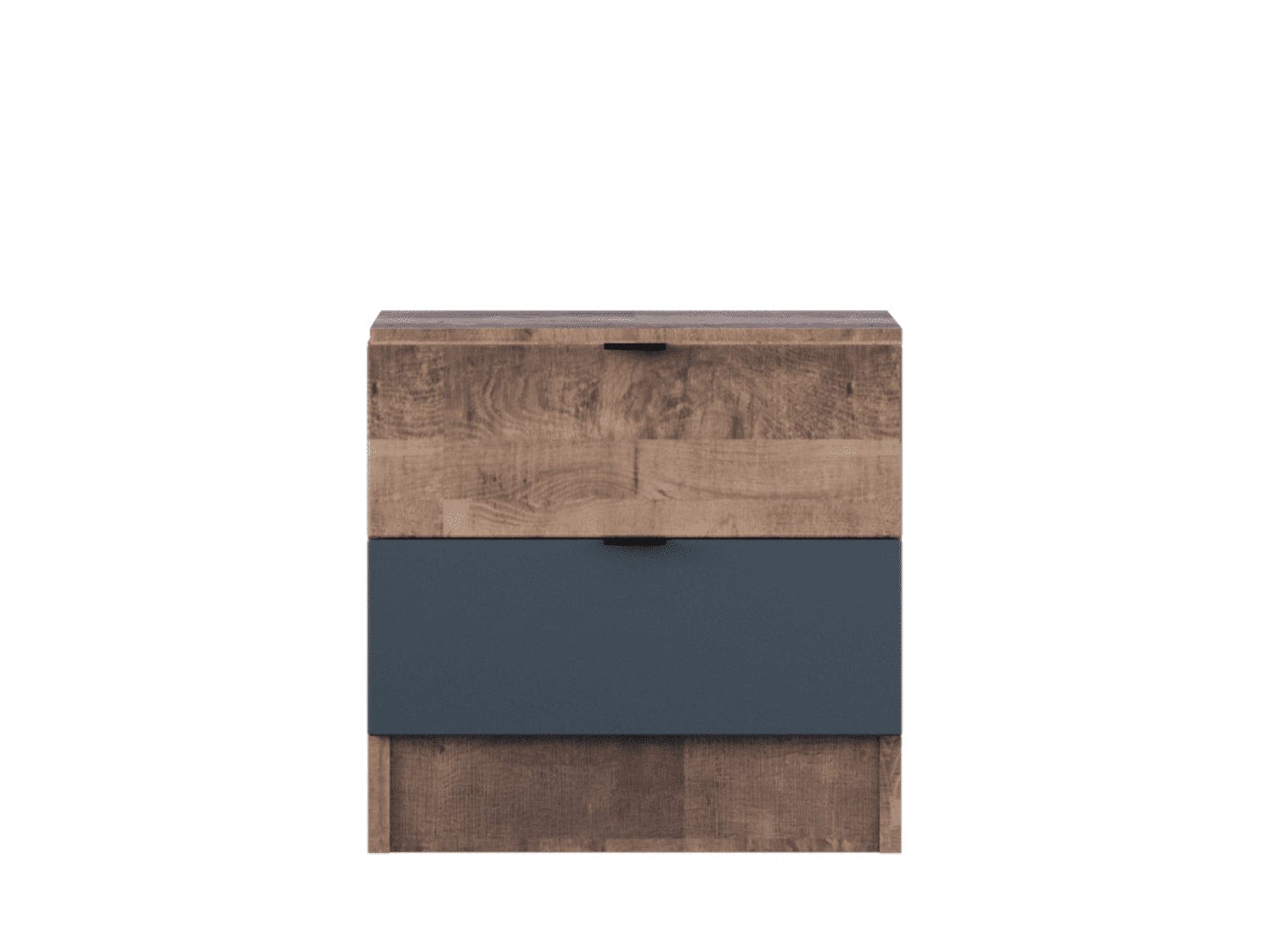 VITOROG Noptiera din pal, cu 2 sertare, Logan Stejar / Antracit, l44xA40xH40 cm