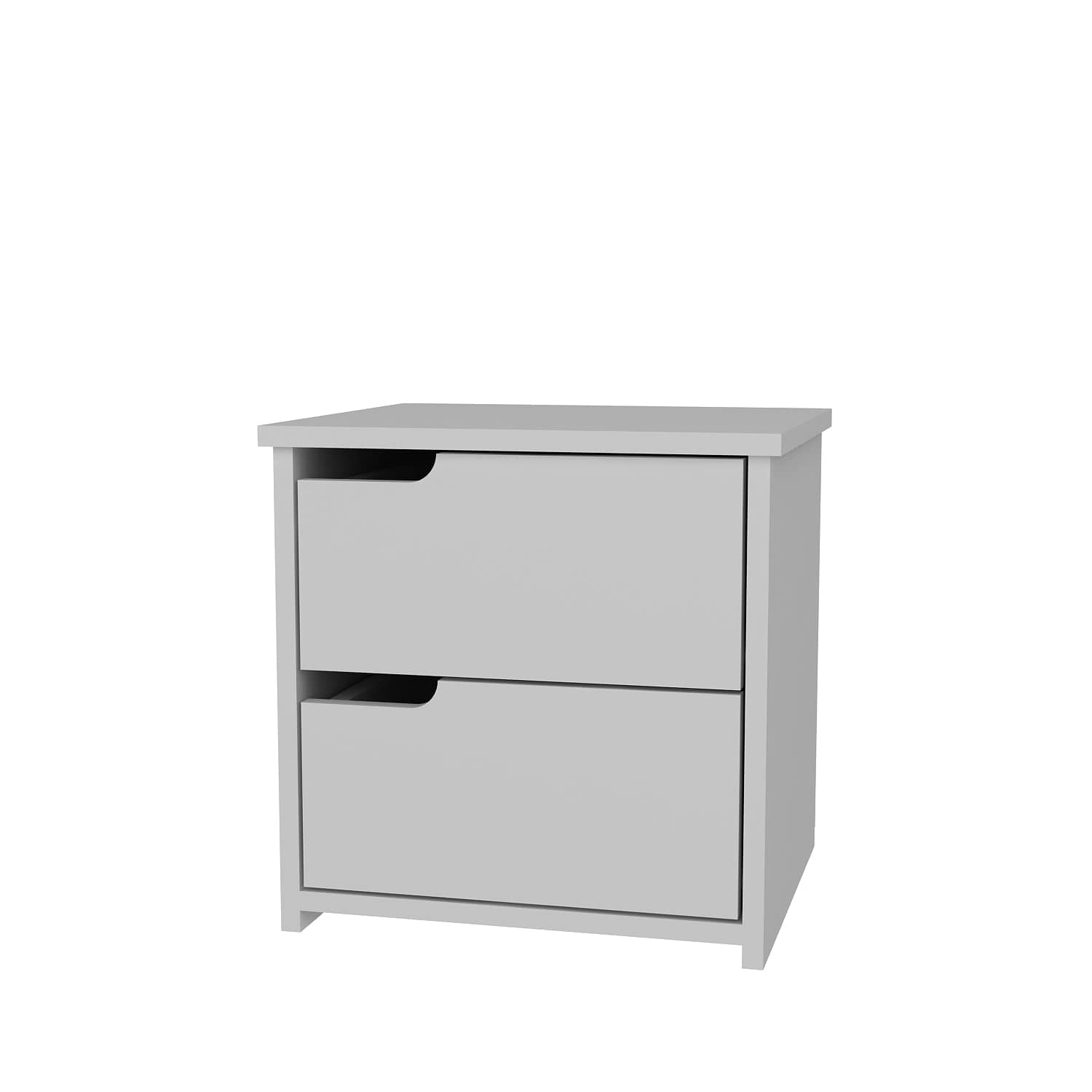 Asir Noptiera din pal, cu 2 sertare, Malarin Alb, l45xA40xH45 cm