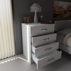Asir Noptiera din pal, cu 4 sertare, Diva V4 Alb, l55xA44xH74 cm