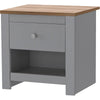 Dorel Home Noptiera din pal si MDF cu 1 sertar, Emerald Gri / Stejar, l45xA35xH46 cm