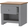 Dorel Home Noptiera din pal si MDF cu 1 sertar, Emerald Gri / Stejar, l45xA35xH46 cm