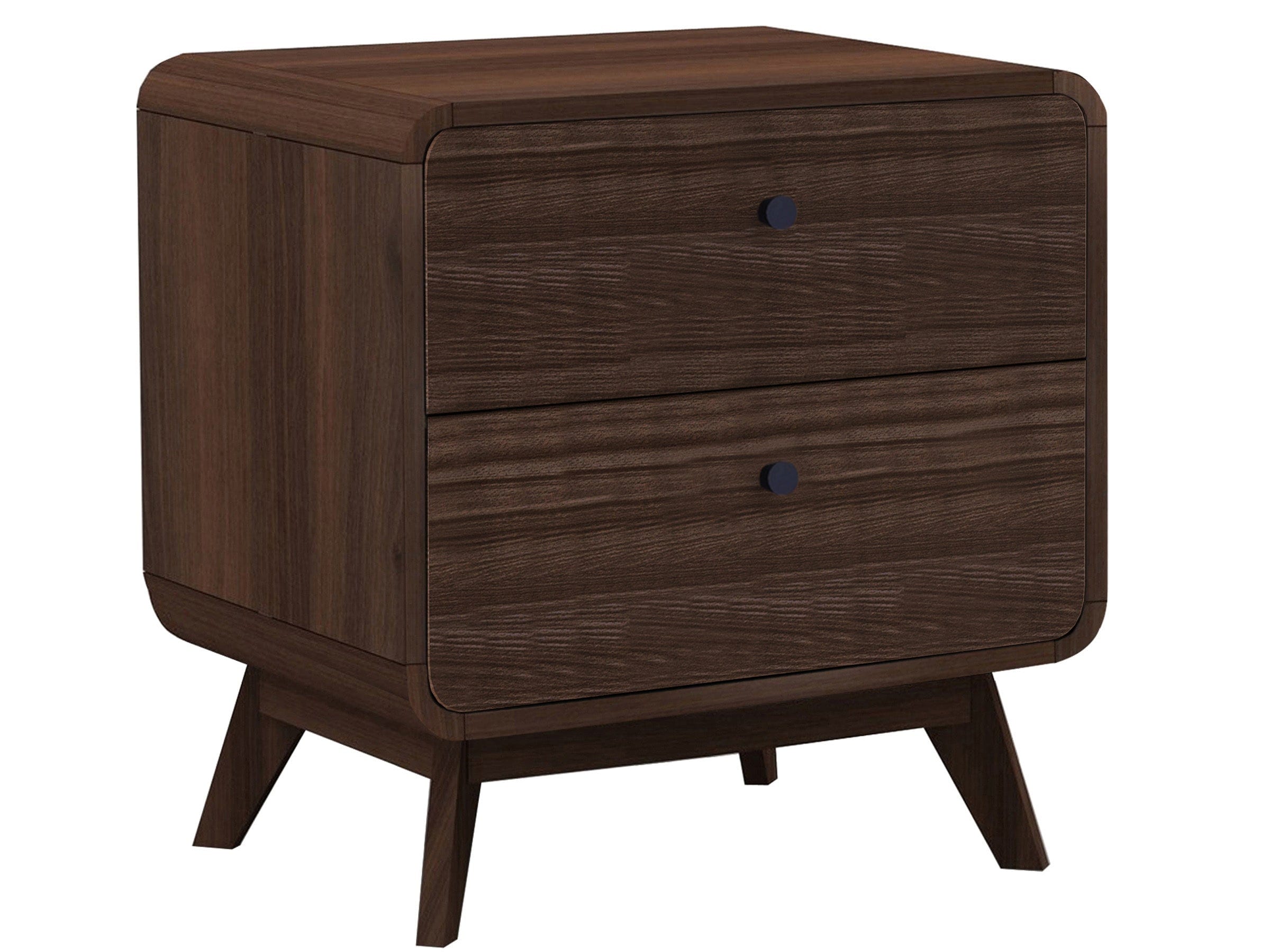 Dorel Home Noptiera din pal si MDF cu 2 sertare, Cassie Nuc, l51xA39xH53 cm