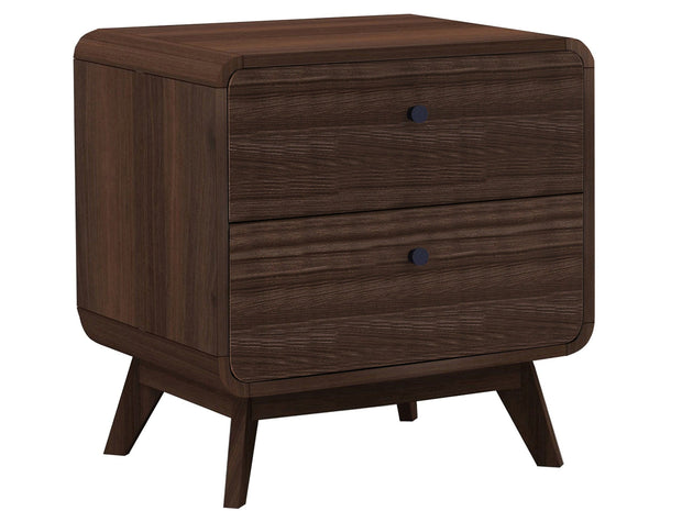 Dorel Home Noptiera din pal si MDF cu 2 sertare, Cassie Nuc, l51xA39xH53 cm