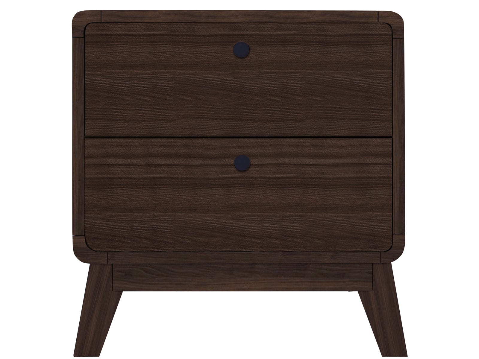 Dorel Home Noptiera din pal si MDF cu 2 sertare, Cassie Nuc, l51xA39xH53 cm