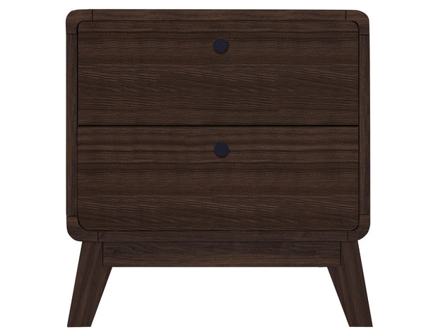 Dorel Home Noptiera din pal si MDF cu 2 sertare, Cassie Nuc, l51xA39xH53 cm