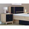 Dorel Home Noptiera din pal si MDF cu 2 sertare, Cassie Stejar / Negru, l51xA39xH53 cm
