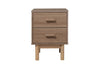 Dorel Home Noptiera din pal si MDF cu 2 sertare, Melanie Stejar, l40xA44xH55 cm