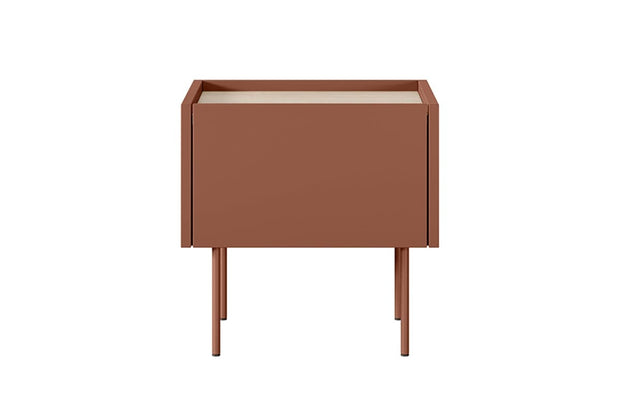 Bogart Noptiera din pal si metal, cu 1 sertar, Desin 45-1SZ Caramiziu, l45xA40xH45 cm