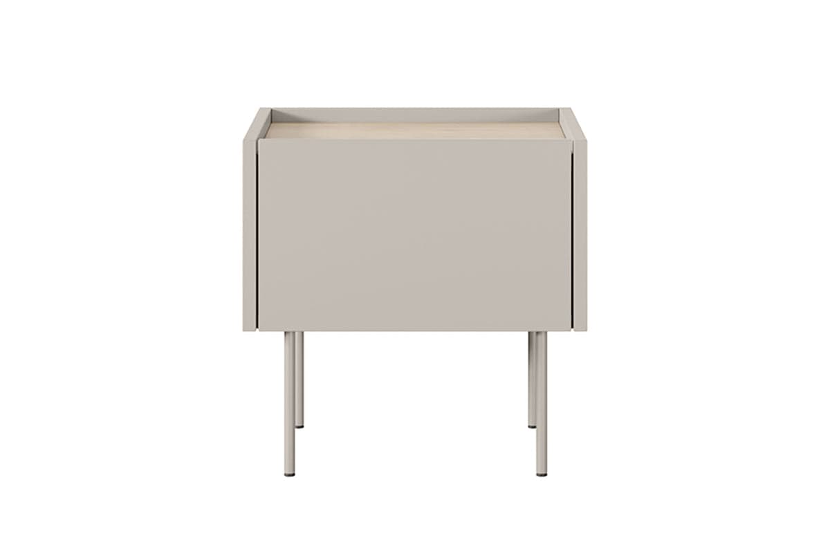 Bogart Noptiera din pal si metal, cu 1 sertar, Desin 45-1SZ Crem, l45xA40xH45 cm