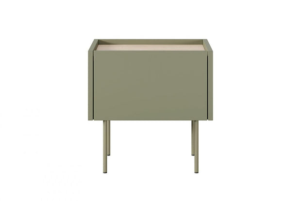 Bogart Noptiera din pal si metal, cu 1 sertar, Desin 45-1SZ Verde Olive, l45xA40xH45 cm